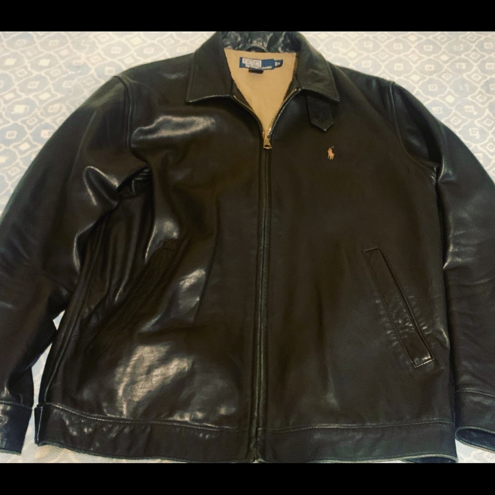 Polo By Ralph Lauren  Leather Bomber Jacket!